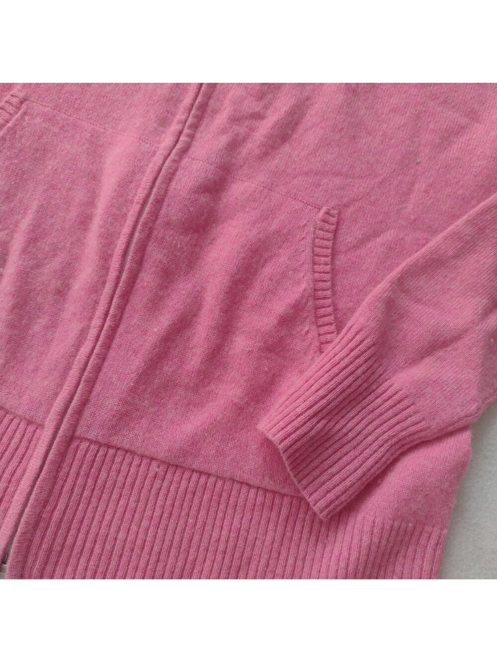 Margaret OLeary Pink Cashmere Hooded Sweate S Soft Lightweight Zip Front Barbie - Picture 6 of 12